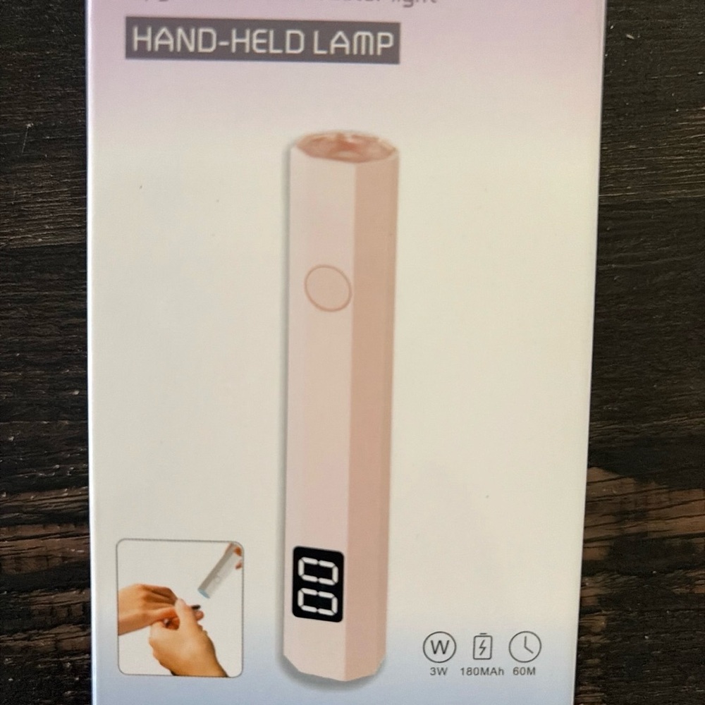 Hand-Held Lamp with Digital Display - Cream